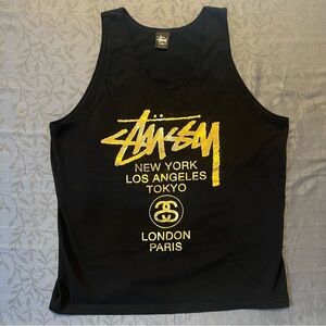 Stussy Cities World Tour Tank Top Shirt Size XL